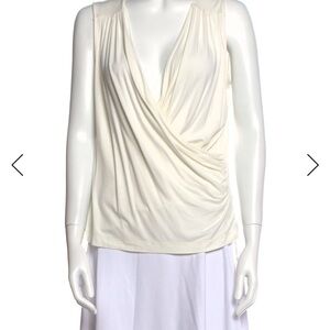 St. John Cowl Neck Sleeveless Blouse